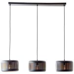 Brilliant Tyas Luce Pendente Metallo Nero Oro | Adatto per 3x E27