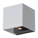 D'Lite Luce Da Parete Nova Aluminium Argento Up & Down 4.9W 480lm - 830 Luce Calda -  | IP54 - Angolo del fascio regolabile