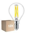 Confezione Multipack 10x Philips MASTER LED E14 Sferica Filamento Chiara 2.5W 340lm - 922-927 Dim To Warm | Miglior Resa Cromatica - Dimmerabile - Sostitutiva 25W